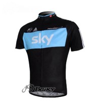 SKY Pro Team Radtrikot Kurzarm Schwarz Blau FUUL724