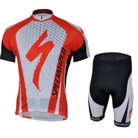 2013 Specialized Radtrikot Kurzarm und Kurz Radhose Kits Weiß Rot Schwarz CHNJ112