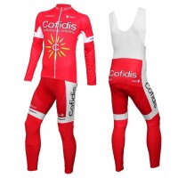 2016 Cofidis Team Fahrradbekleidung Satz Radtrikot Langarm+Lang Trägerhose AAYK849