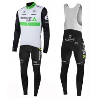 2016 Team Dimension Date Weiß Fahrradbekleidung Satz Radtrikot Langarm+Lang Trägerhose FWXG150