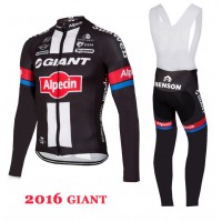 2016 Giant Fahrradbekleidung Radtrikot Satz Langarm und Lange Trägerhose LSPR998