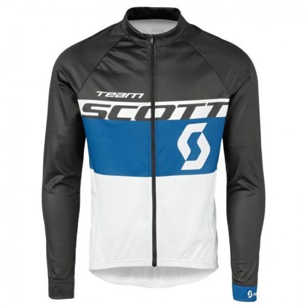 2016 Scott Team Schwarz-Blau-Weiß Radtrikot Langarm JDFQ195 2016 Scott Team Schwarz-Blau-Weiß Radtrikot Langarm JDFQ195