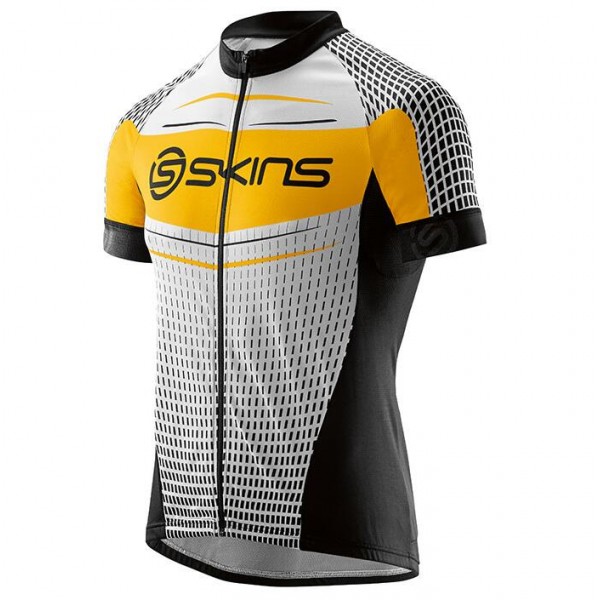 2016 Skins Promo Radtrikot Kurzarm schwarz Weiß gelb WVOW917 2016 Skins Promo Radtrikot Kurzarm schwarz Weiß gelb WVOW917