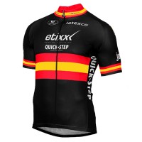 ETIXX-QUICK STEP 2017 Schwarz Rot Gelb Radtrikot Kurzarm 254DONU