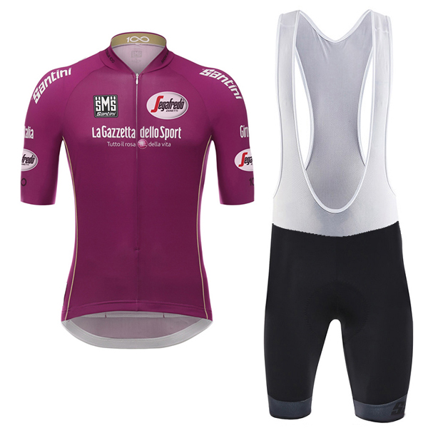 Giro d'Italia 2017 Cyclamen Fahrradbekleidung Satz Radtrikot Kurzarm+Kurz Trägerhose 469ONWE Giro d'Italia 2017 Cyclamen Fahrradbekleidung Satz Radtrikot Kurzarm+Kurz Trägerhose 469ONWE